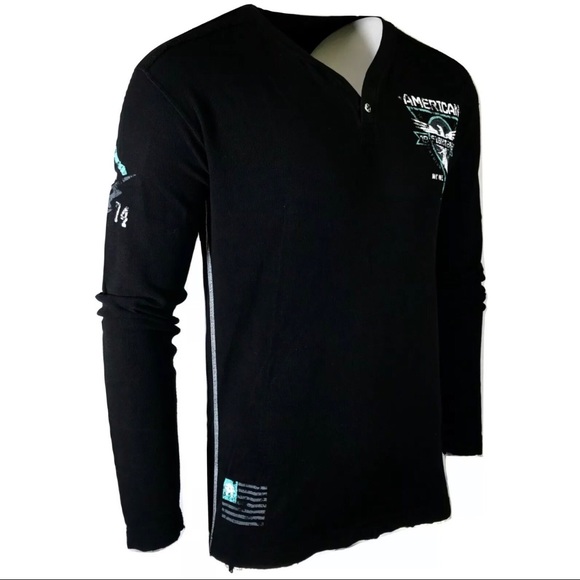 AMERICAN FIGHTER Mens T-Shirt ABRAHAM L/S HENELY - Picture 6 of 8